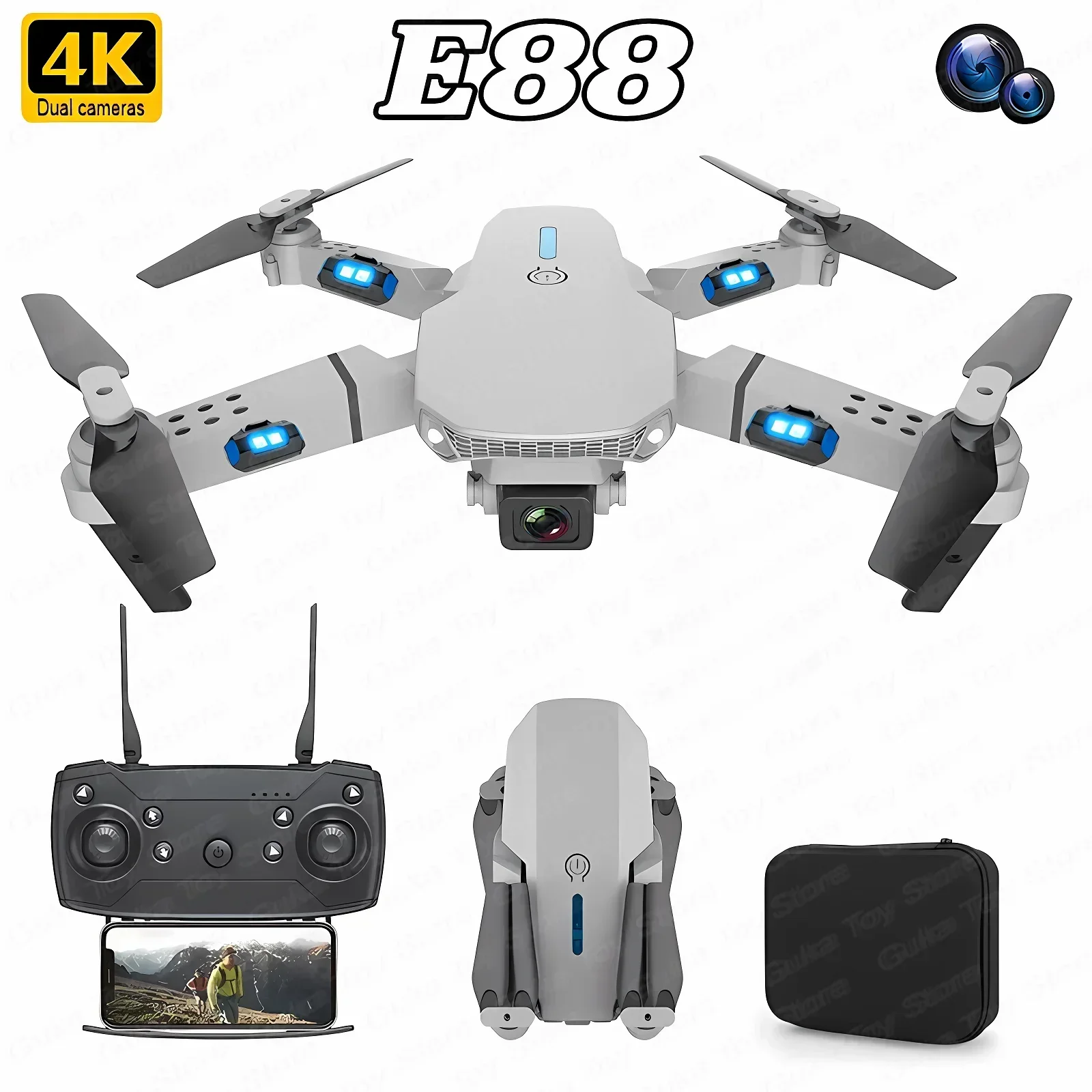 Drone Racing Camera - E88 Pro WIFI FPV Drone grandangolare